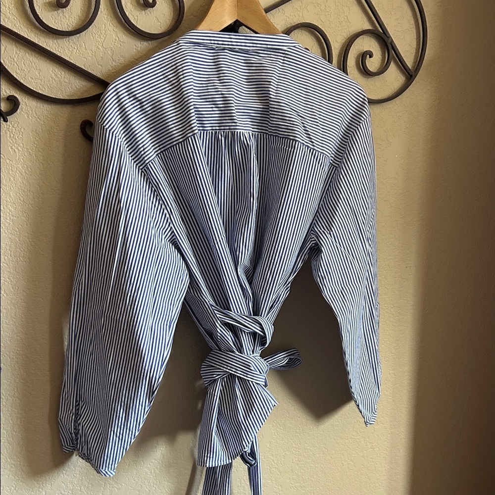 J. Crew Navy and White Striped Blouse - Picture 3 of 7